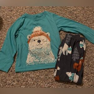 4T Pajama Set + Mickey Mouse Bottoms